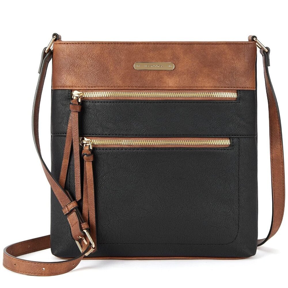 Quilted Vegan Leather Crossbody Bag Elegant Minimal Chic Adjustable Strap